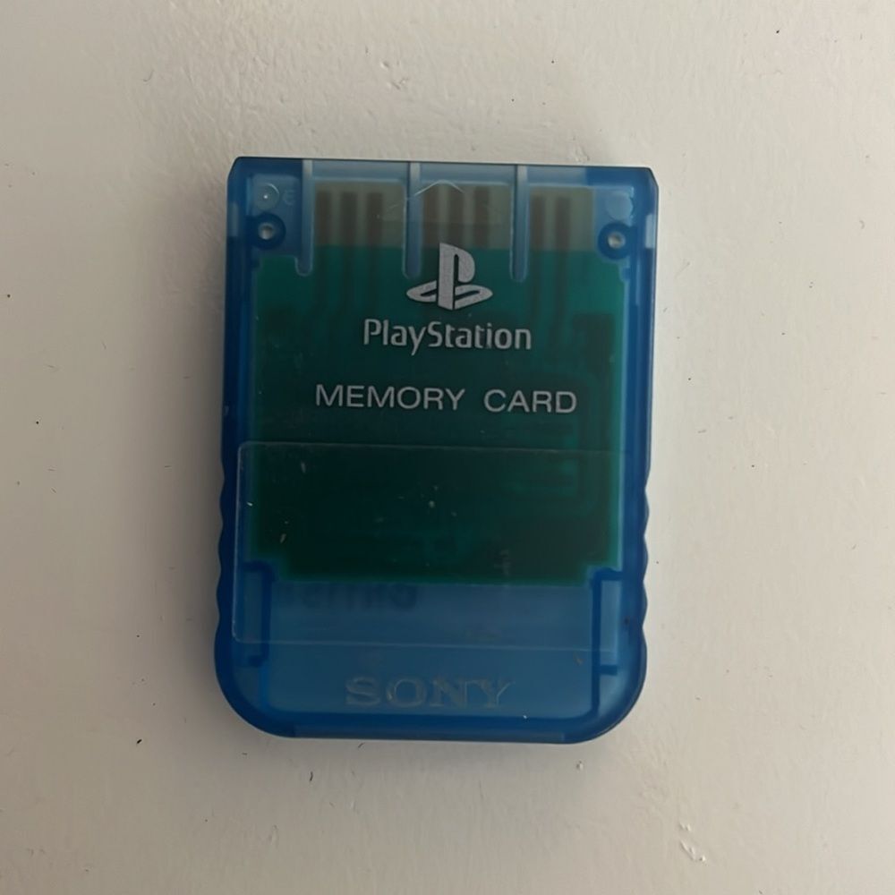 PS1 Memory Card [Clear Blue] | Playstation